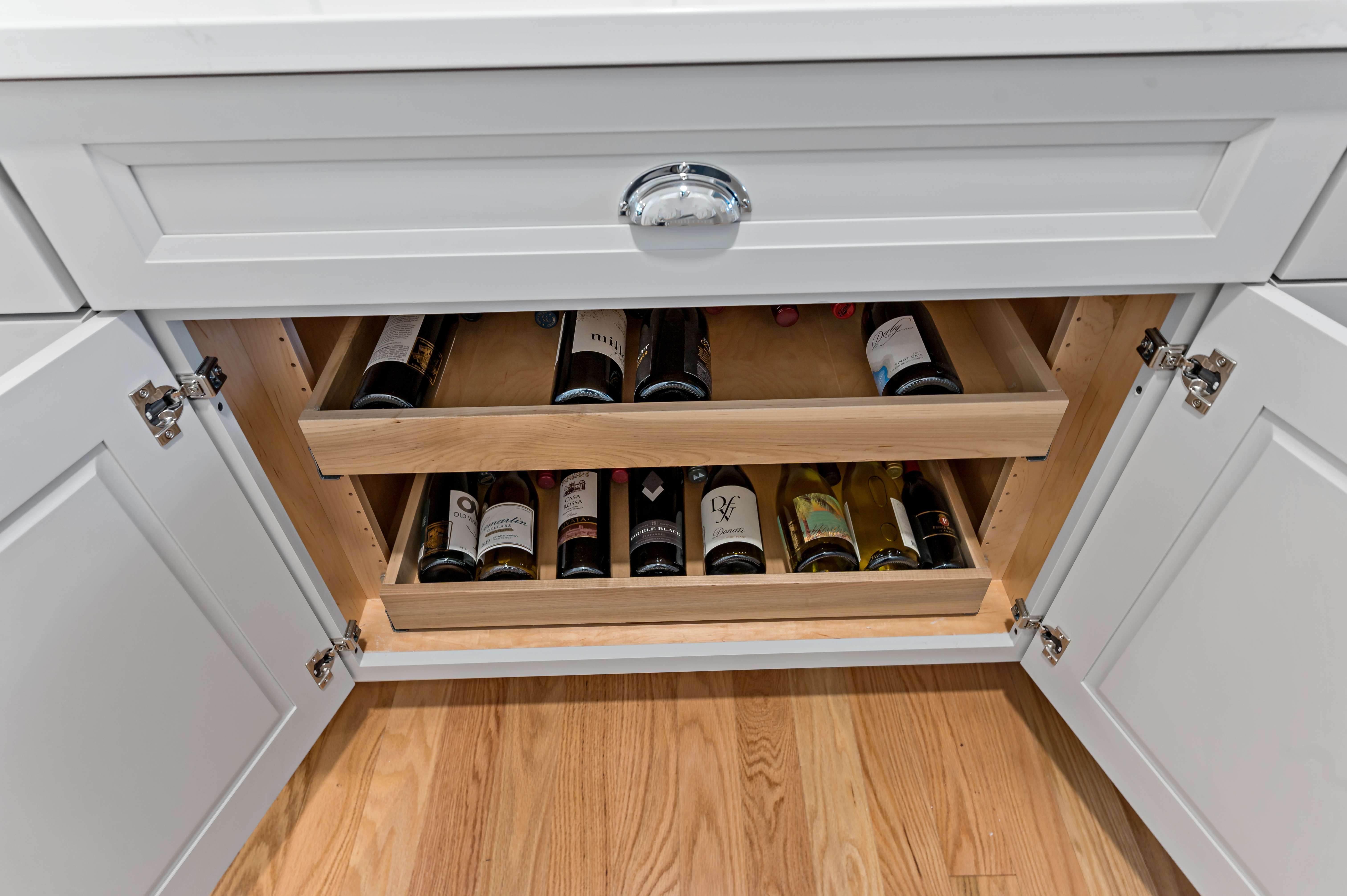Pull Out Wine Storage in kitchen