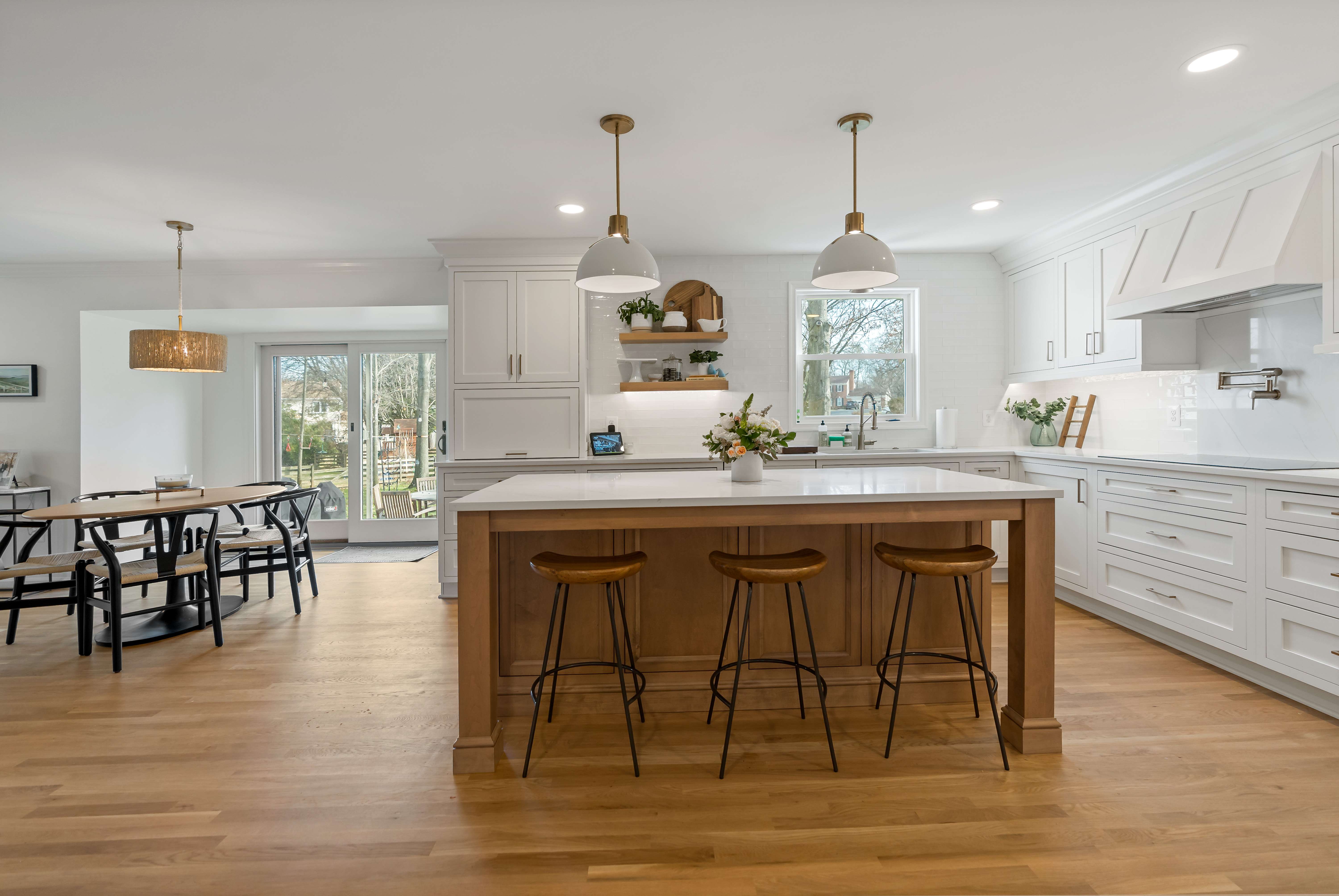 Home Remodel in Herndon Organizes First Floor for Family with Small Children